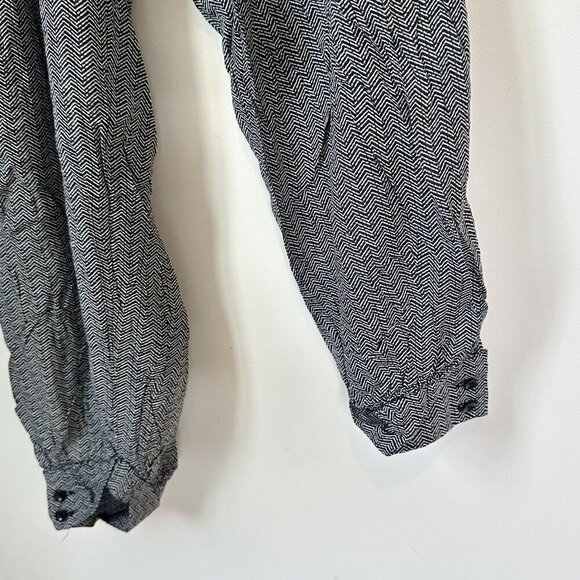 Leith Black and White Chevron Jumpsuit - Size: Small - Picture 5 of 8